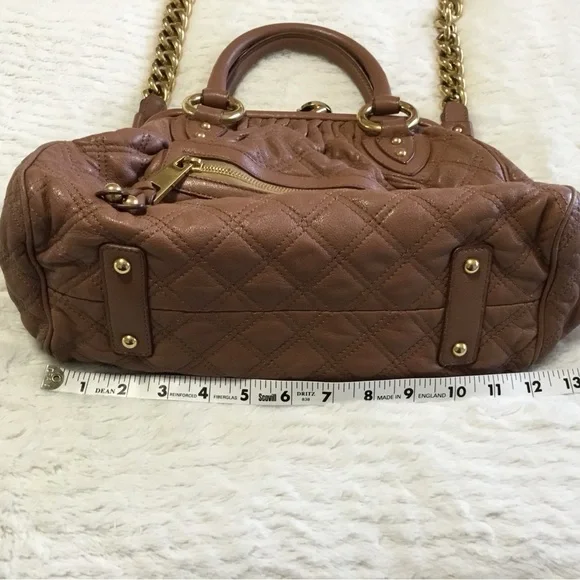 Marc Jacobs Brown Quilted Leather Stam Bag